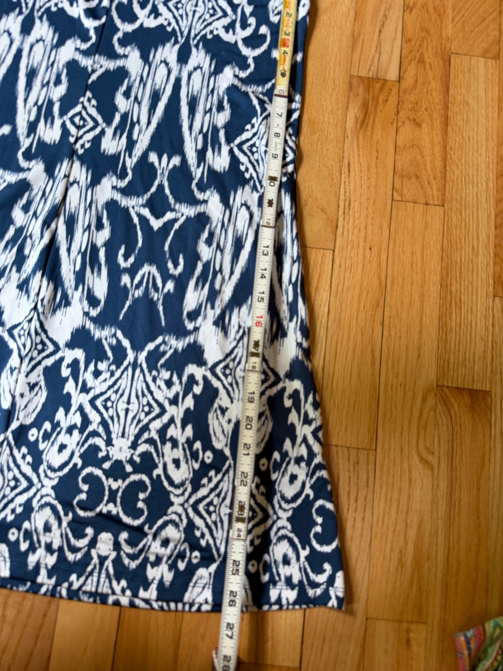 MSK Navy and White Printed Sleeveless Dress - Picture 6 of 7